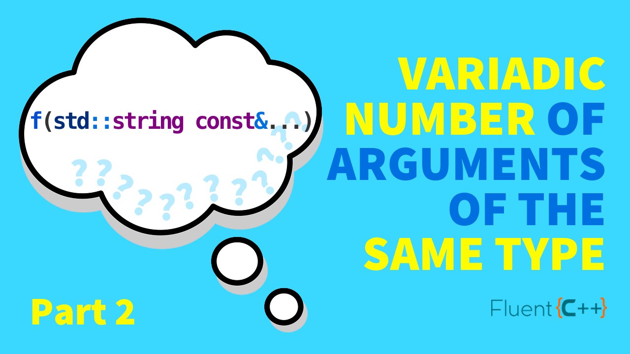 Variadic number of arguments of the same type C++
